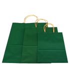 Disposable Paper Bags With Handles With Embossing Varnishing Printing Handling